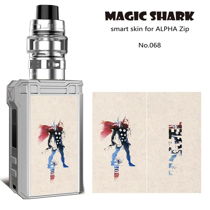 Волшебная Акула Marvel DC Мстители Супермен Бэтмен Железный человек Халк Vape Pod чехол Защитная пленка наклейка для Voopoo Alpha Zip