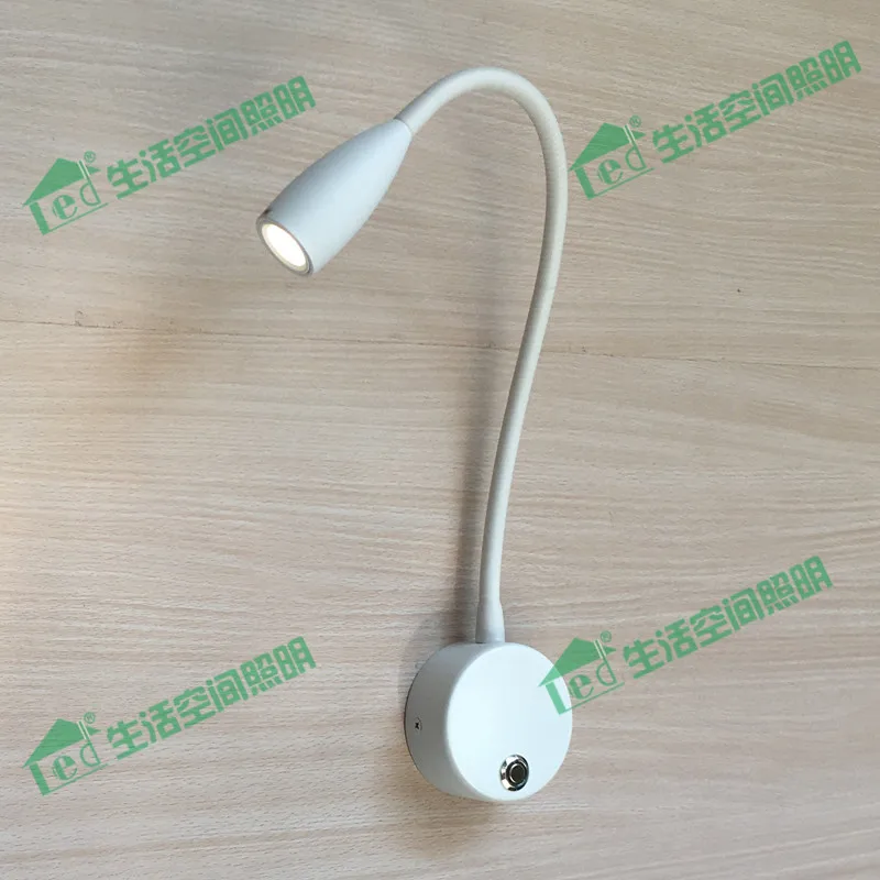 Topoch Wall LED Lamp Touch On/Off/Dimmer Switch Blue Mood Light Standby 100-240V 12V Flexible Dimming Light for Home RV/Boat - Lampshade Color: White