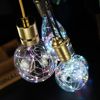 

TIANFAN Led Bulb E27 Light Bulb Edison Copper Wire RGB Flash Led Lamps 220V E27 Table Lamp 1.5W Bar Club Decorative Light