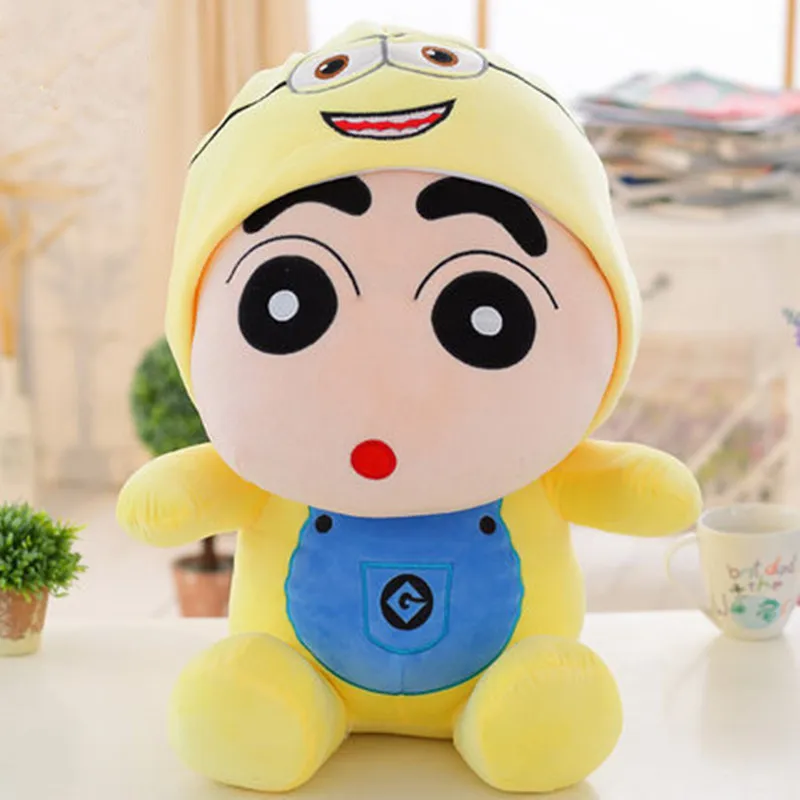 Цвет: желтый 35 см плюшевый Crayon Shin Chan аниме Shin-chan Косплей totoro Panda милая мягкая кукла фестиваль Рождественский подарок ребенку - Цвет: Цвет: желтый