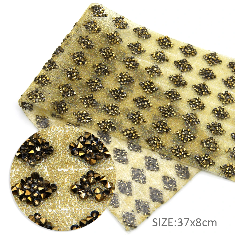 

david angie Crystal Ribbon Iron on Hot Drilling Rhinestone Drill ribbon DIY Dress Wedding Clothing Accessories Crafts,1Yc7891