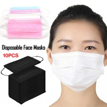 10 шт. пыле для лица Защитная крышка маски мягкий 3 слоя Анти-пыль одноразовые хирургические медицинские салон ушной уход за кожей лица маска для лица
