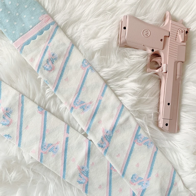 Anime Cosplay Socks Little Candy Lolita socks women over the knee socks Lolita Japanese Harajuku candy striped stockings