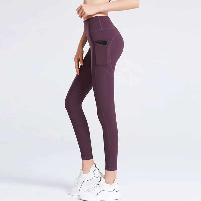 Женские спортивные штаны для йоги, леггинсы с карманами для спортзала, фитнеса, тренировок, бега, женские спортивные тренировочные леггинсы