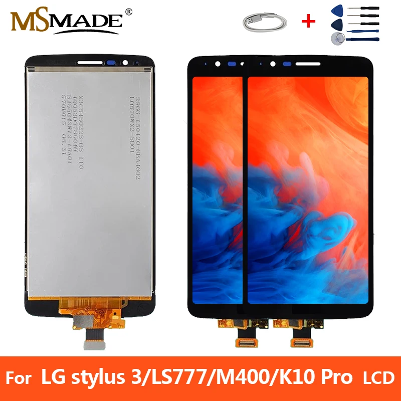 

Original For LG Stylus 3 Stylo 3 K10 Pro LCD Touch Screen Digitizer Display Replacement Parts For M400 LS777 LCD With Frame