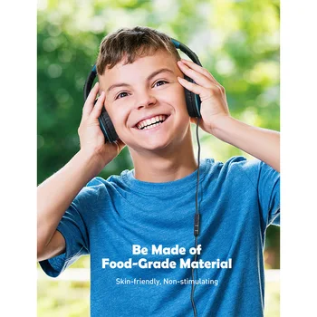 Mpow CH6S Wired Headphones For Kids With Microphone Max 85dB Food Grade Material Over-Ear Kids Headphones For iPad Kindle Phones 4
