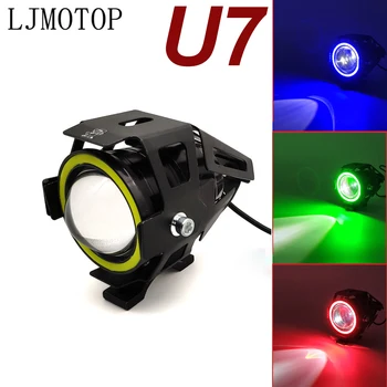 

For Yamaha XMAX 125 250 400 300 1700 1200 125 VMAX Tenere 700 125W Motorcycle Headlight 3000LM Low Beam Flash U7 LED Spotlight