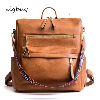 

Backpacks Japanese Backpack Korean Style Student Solid Zipper Pu Black Fashion School Backpacks For Teenagers Mochila Bookbag