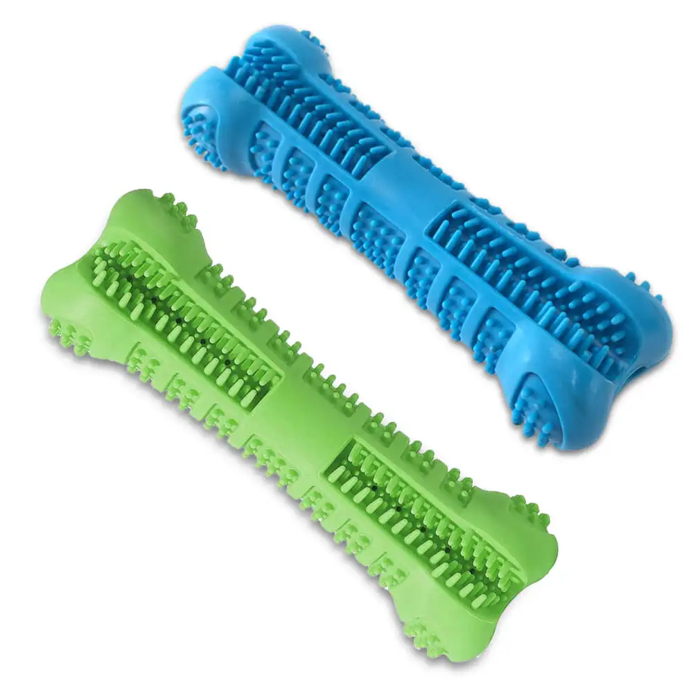 2Pcs Зубная щетка для домашних животных, жевательная игрушка для собак, игрушки, большие домашние собаки, молярный очиститель зубов, кисточка палочка, товары для уборки собак, палочки для ухода за полостью рта - Цвет: 2Pcs