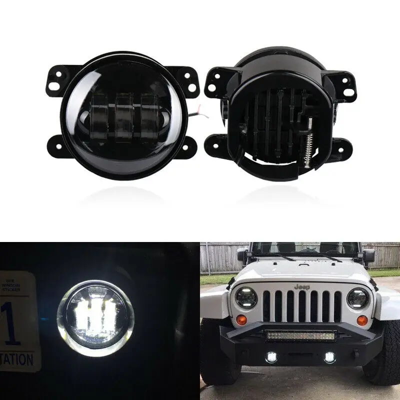 Светодиодные круглые противотуманные фары для Jeep Wrangler противотуманная лампа