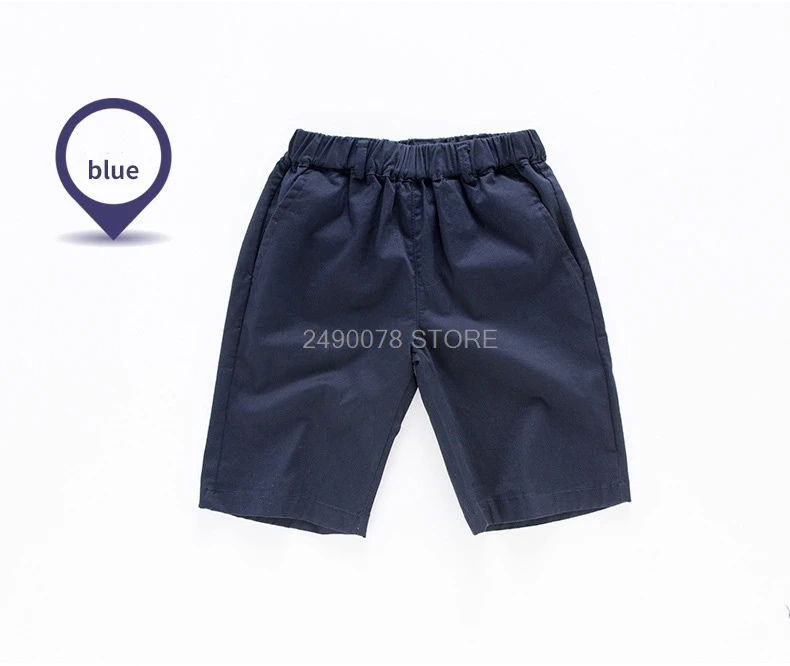blue pants Спортивные штаны для мальчиков; Формальные Летние Короткие штаны в консервативном стиле; повседневная школьная форма для подростков; От 4 до 16 лет; детская одежда - Цвет: blue pants