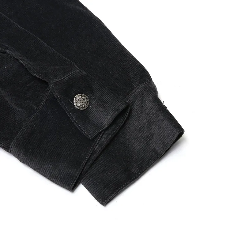 Темный значок Вельветовая куртка мужская с отложным воротником простая мужская куртка осенняя куртка для мужчин