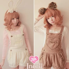 Милые брюки в стиле Лолиты, любовь, bobon21, пушистые, мягкие, теплые, плотные, белые, кофейные, коричневые, комбинезон, штаны, b0925