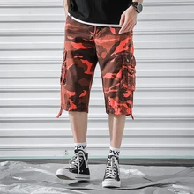 Мужские шорты Карго в стиле милитари Новые камуфляжные х/б мужские шорты свободные рабочие повседневные короткие брюки плюс размер камуфляжные мужские шорты