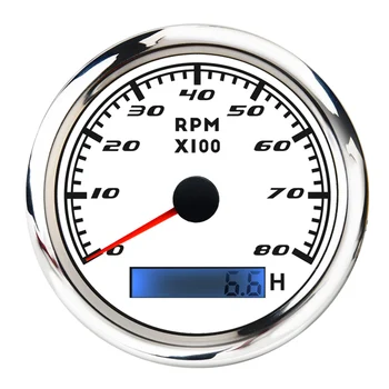 

8000 RPM Tachometer Gauge With Sensor LCD Display 3000 4000 6000 7000 RPM Tachometer Red Backlight 85mm Digital Tacho Meter
