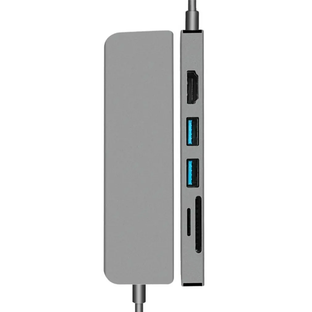 С 2 USB 3,0 usb-хаб USB 3,0 Многофункциональный кард-ридер тип-c до USB3.0+ USB2.0+ TF type C PD адаптер зарядный USB-C концентратор