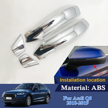

QCBXYYXH Car Styling Sequin For Audi Q5 Q5L 2018 2019 Rearview Mirrors Decoration Chrome Trim Exterior Trim Accessories