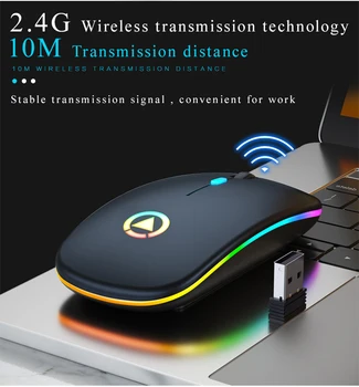 

NEW Wireless Mouse Silent Computer Mouse 1600 DPI Ergonomic Mause Noiseless Sound USB PC Mice Mute Wireless Mice for Laptop