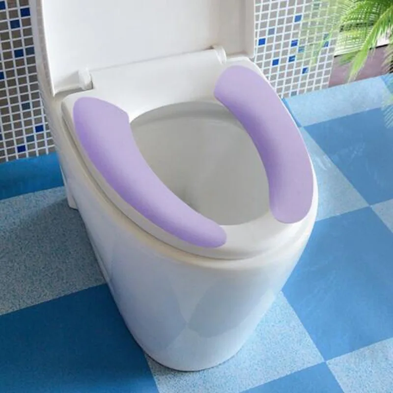 Toilet Seat Cover Toilet Mat Toilet Seat Cushion Useful Toilet Mat Seat Cover Pad Washroom Warm Washable Health Sticky Household Reuseable Soft Toilet Seat Lid Cover Pad Cushion