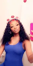 Malaika Rizado corto Bob 13x4 frente de encaje pelucas de cabello humano Pre arrancó Remy cierre peluca Frontal para las mujeres negras de la onda profunda