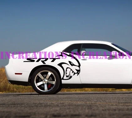 Для 2 шт./компл. Srt Hellcat боковые автомобильные наклейки Dodge Mopar Challenger наклейки Vynil Автомобильная графика