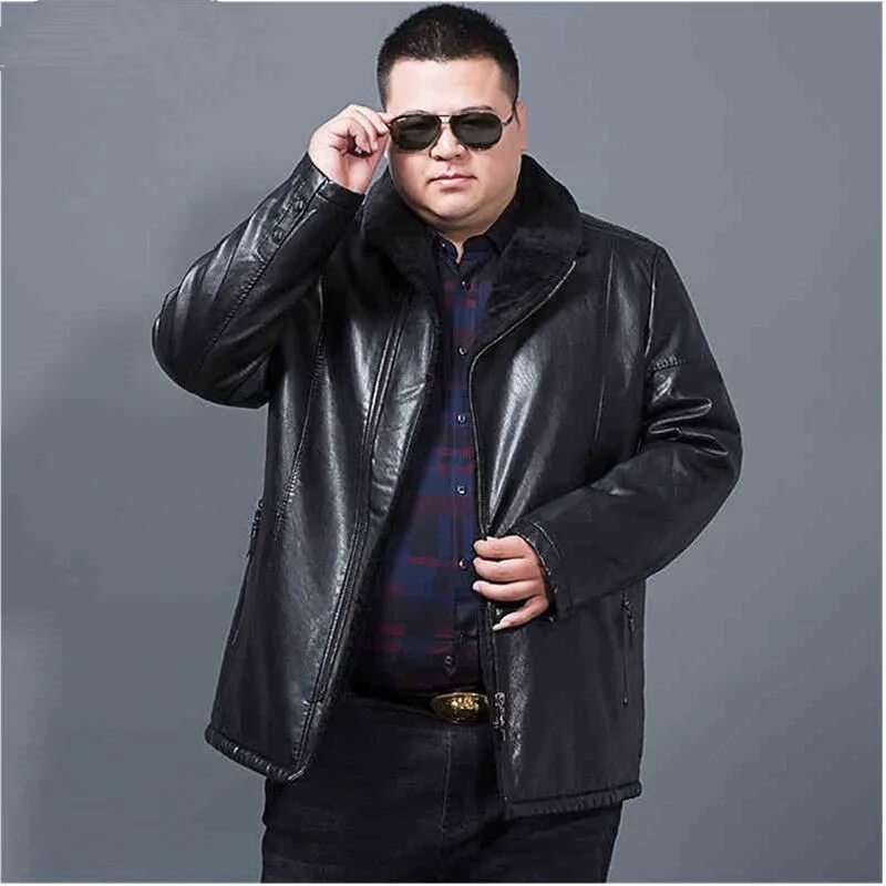 Зимняя мужская куртка из натуральной кожи 10XL 9XL 8XL мужское кашемировое пальто с