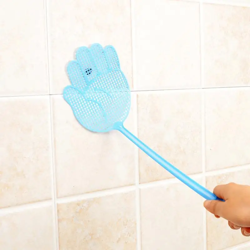 

1pcs Random Color Fly Swatter Cute Palm Pattern Plastic Fly Swatter Lightweight Household Flapper Mosquito Bug Pest Control Tool