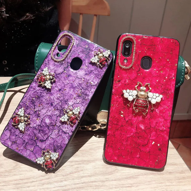 

Gold Foil Diamond Glitter Bee Case For Xiaomi Redmi Go 4A 4X 5A 6A 7A Note 5 6 7 Pro K20 S2 Plus Phone Cases Cover For Mi 9T pro