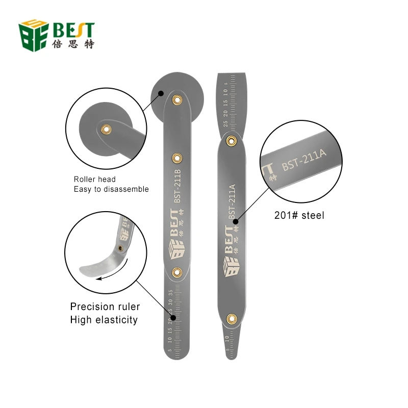 Mobile Phone Repair Tools Mobile Phone Repair Tools Kit Screen Opening Tool Manual Disassembly Tool Pry Bar Universal Phone Tablet LCD Screen Opener Prying Tool Steel Roller Disassemble Crowbar with Ruler For iMac iPhone Samsung Repair