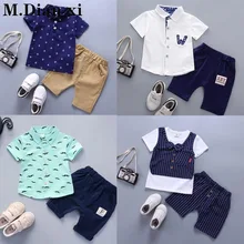 Одежда для мальчиков детская одежда коллекция года, летние хлопковые комплекты для мальчиков футболка+ шорты, одежда для маленьких мальчиков Новорожденный мальчик младенец, От 0 до 4 лет для малышей