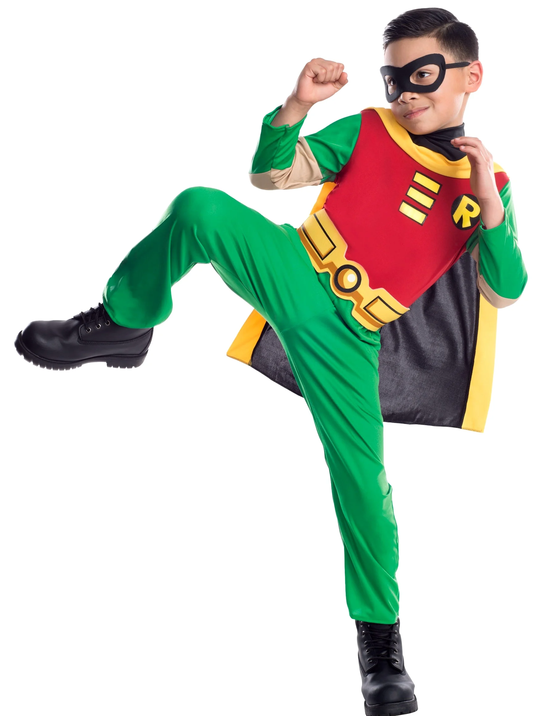 Kids Young Justice Teen Titan Tim Drake Robin Damian Cosplay Costumes Boys Halloween Carnival Costume 4pcs/1set 3-10years |