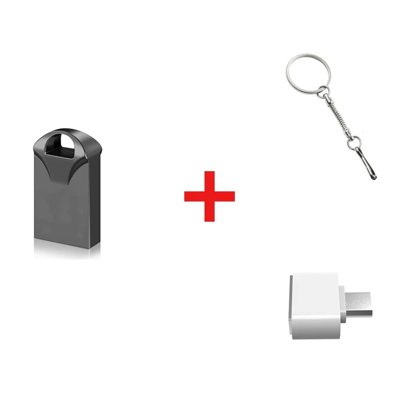 free micro adapter Мини usb флеш-накопитель, металлическая флешка, usb 3,0, карта памяти для ключей, 128 ГБ, 64 ГБ, 16 ГБ, 8 ГБ, 4 Гб, 32 ГБ, флеш-накопитель, u-диск, сделанный на заказ с логотипом - Цвет: free micro adapter