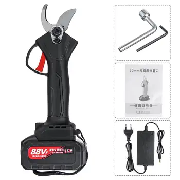 

88V 18000mAh 30mm Cordless Pruner Electric Rechargeable Pruning Shear Secateur Branch Cutter Garden Fruit Pruning Tool Set