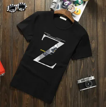 

Summer new women's street letter characters print loose short-sleeved T-shirt 6237