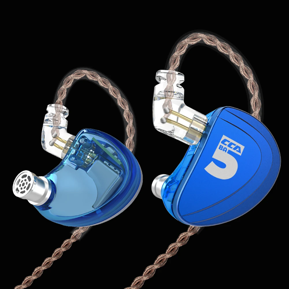 Hot Sale CCA A10 Universal Dual Unit 0.75mm Pin In-ear Ear Hook Stereo Heavy Bass Wired Earphones