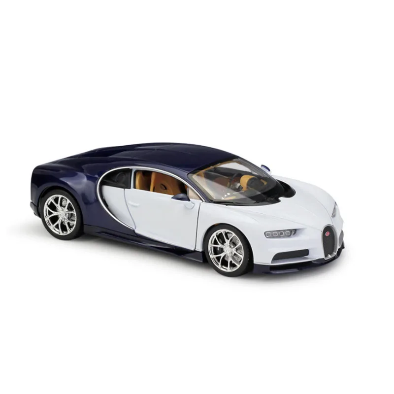 1:24 WELLY сплав модель автомобиля Bugatti Chiron литья под давлением модель автомобиля Рождественский подарок игрушки для мальчиков - Цвет: White