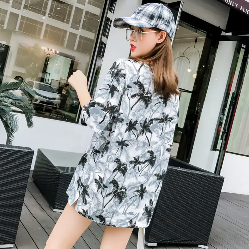Harajuku модная женская футболка с круглым вырезом и коротким рукавом, повседневные футболки с принтом, пара летних больших размеров