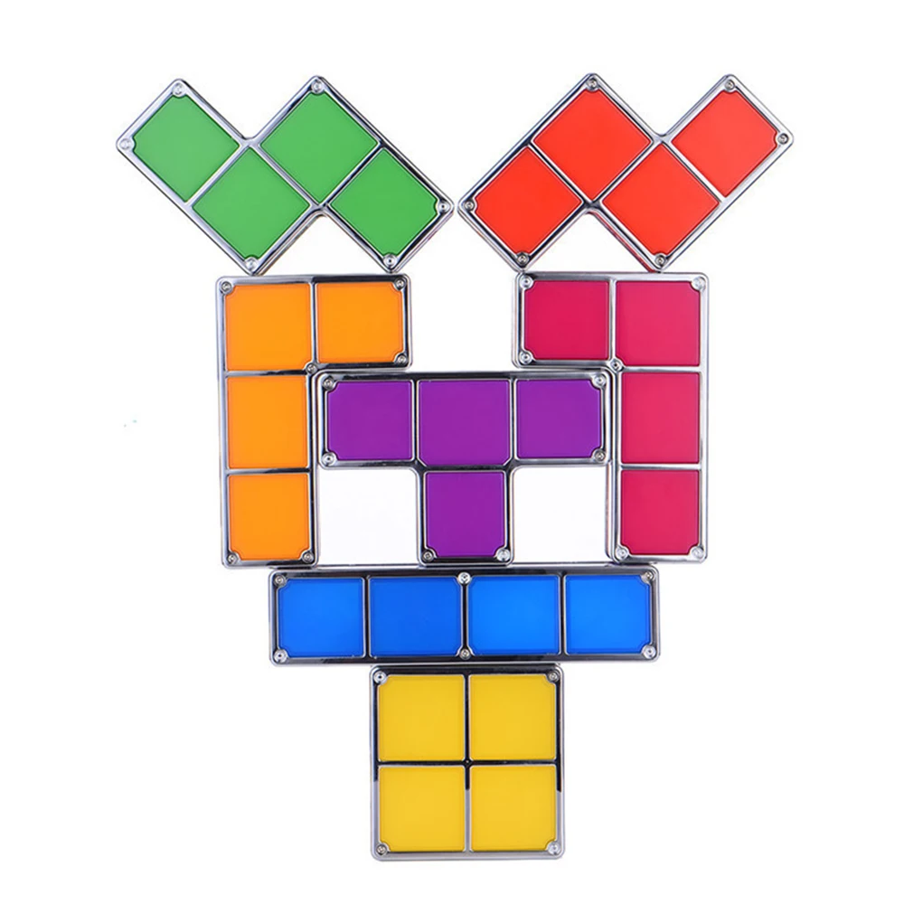 Tetris Block LED Light ABS DIY Puzzle Stackable Night Lamp Night Light Creative Colorful Decorate Constructible Full Contact