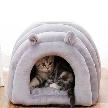 

Winter Warm Soft Kennel Fashion Cute Worm Shape Closed Pet House Dog Cat Pet Bed Deep Sleep Cat Litter Sleeping Bed Home