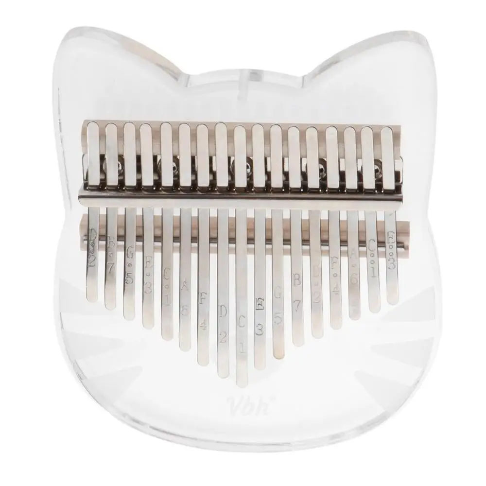 Калимба с 17 клавишами милое мультяшное акриловое пианино прозрачной клавиатурой