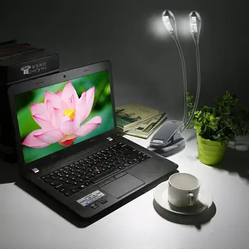 

2 Dual Flexible Arms 4 LED Clip On Light Lamp For Piano Music Stand Book Reading Lamp Desk Lamp Bed Reading Lamp