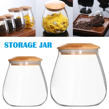 

800ml/400ml Preserve Jars Glass Food Airtight Kitchen Glass Storage Containers TN99