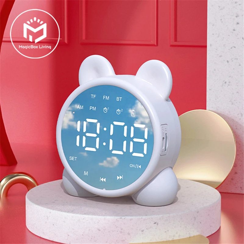 Cute Cat Mirror Clock 1