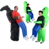 New Inflatable Costume Green Alien Adult Kids Funny Live Video Party Fancy Dress Unisex Costume Halloween Costume ► Photo 3/6