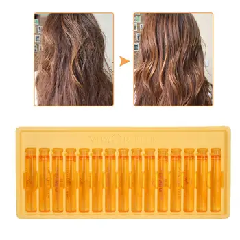 

15pcs*13 ml Hair Serum Smoothing Hair Care Repair Damaged Hair Essence Keratin Treatment Peach Flavor Nourish Prevent Dandruff