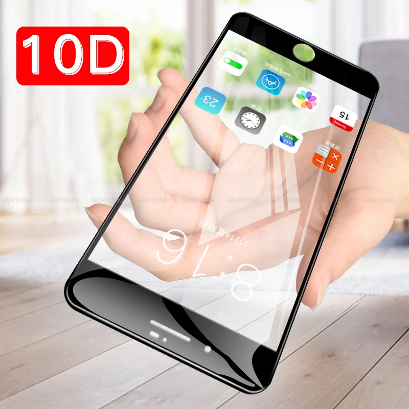

For iPhone 6 6S 7 8 Plus X 10 10D Protective Glass Screen Protector Full Cover Film For iPhone 7 8 7plus 8plus Tempered Glass