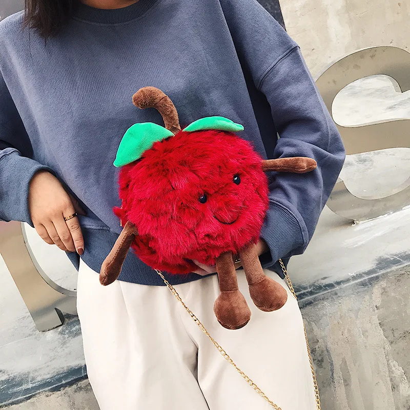 

Plush Funny Fruit Wrapped Shoulder Oblique WOMEN'S Bag
