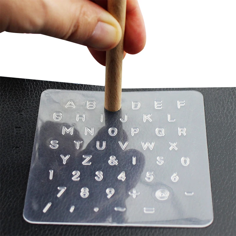 

Plastic Printing Punch Alphabet Numbers Stamp Set Leather Tool DIY Plastic Printing Punching Leather Tool Plastic stamp mould