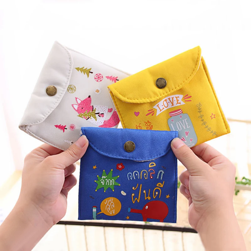 

Tampon Storage Bag Sanitary Pad Pouch Women Napkin Ladies Makeup Bag Girls Tampon Holder Organizer Cosmetic Bags Organizer