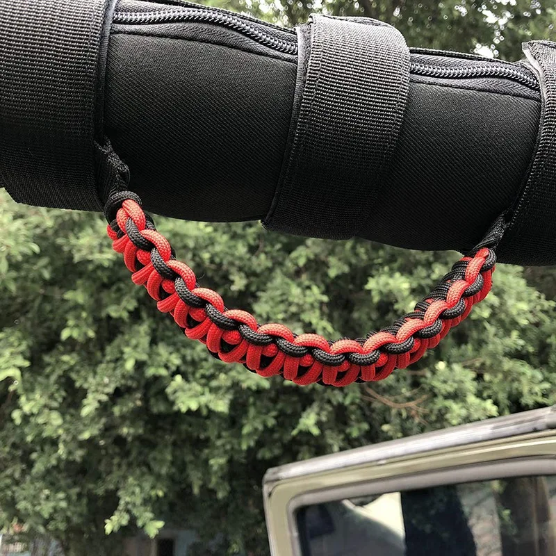 Набор захватных ручек для Jeep Wrangler, рулонные брусья(2 шт. в упаковке), легко подходящие 3 ремешка, дизайн для моделей 1987-, автомобильные аксессуары